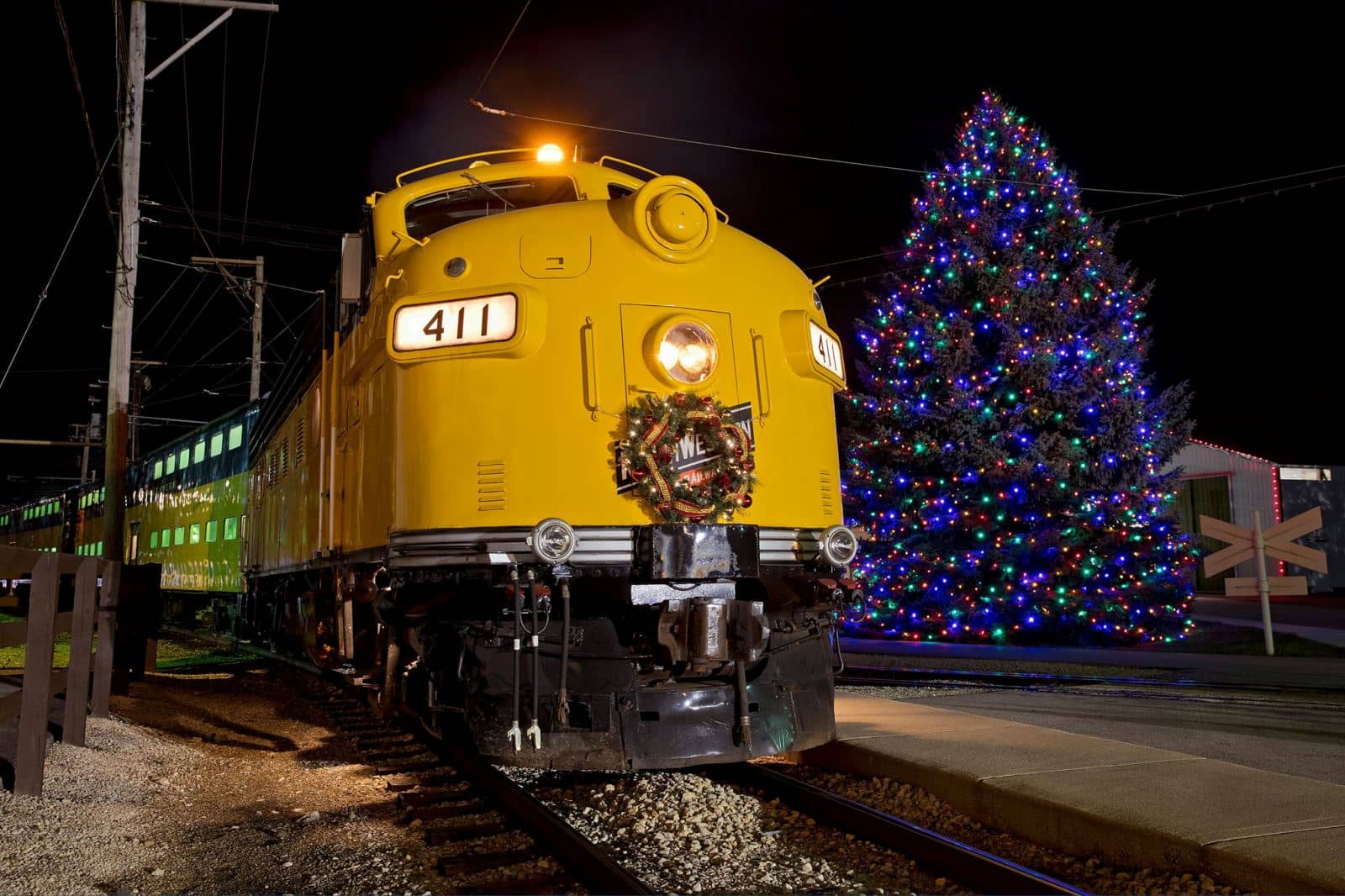 Christmas train at the Illinois Railway Museum