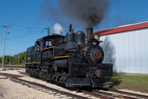 Shay 5 - photo by Dave Zeeman Shay 5 steam locomotive at IRM