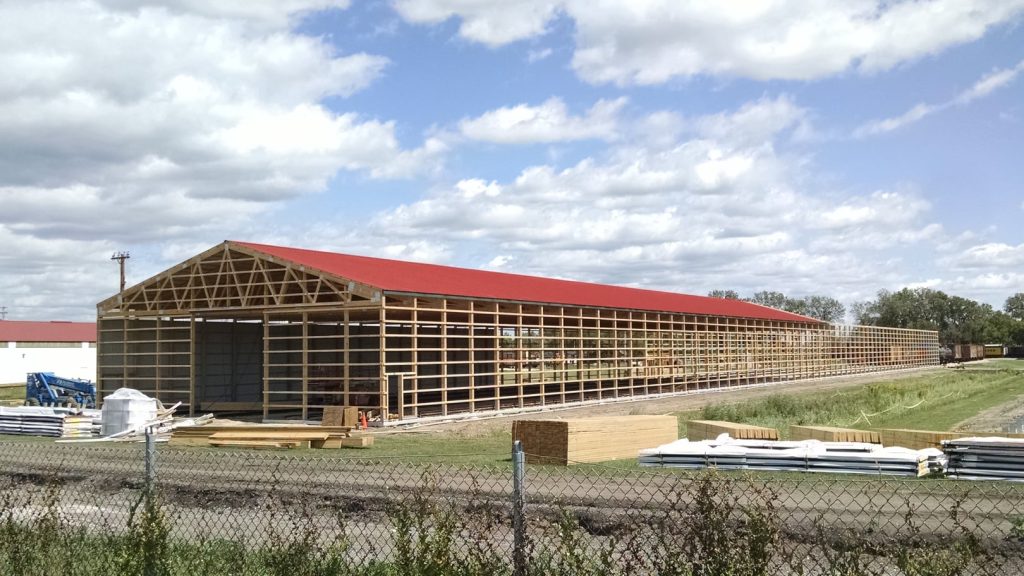 Construction of Barn 13 in 2015