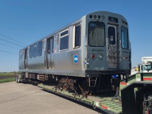 CTA rapid transit car 2872 arriving at the Illinois Railway Museum on May 15, 2026