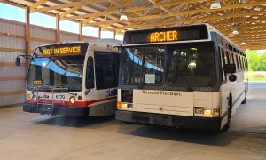 CTA buses at the Illinois Railway Museum